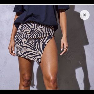 PLT brown zebra skirt